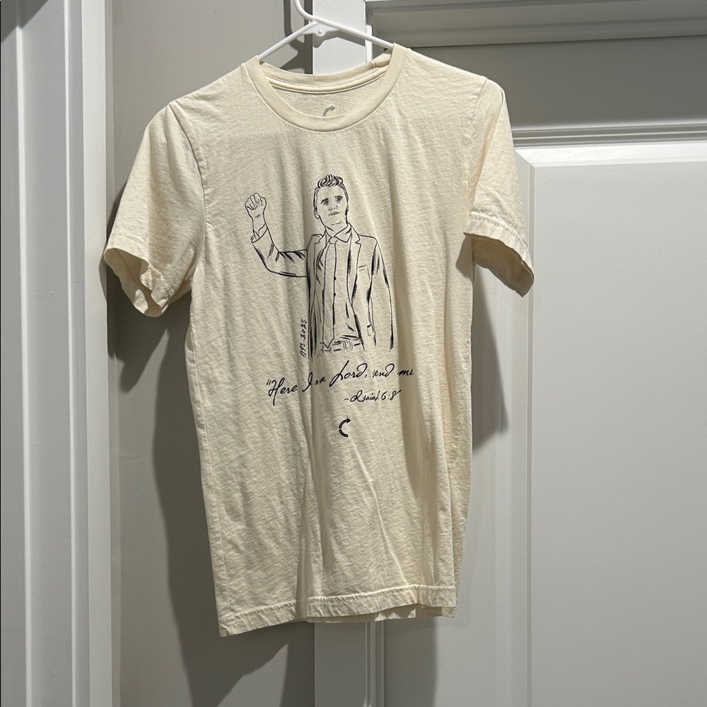 Charlie Kirk Turning Point Cream Graphic Tee